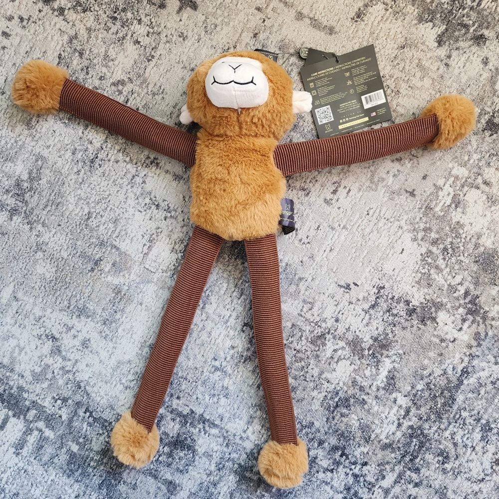 NANDOG Pet Gear MY BFF MONKEY BUNGEE DOG TOY (Brown) NWT 🐾💛